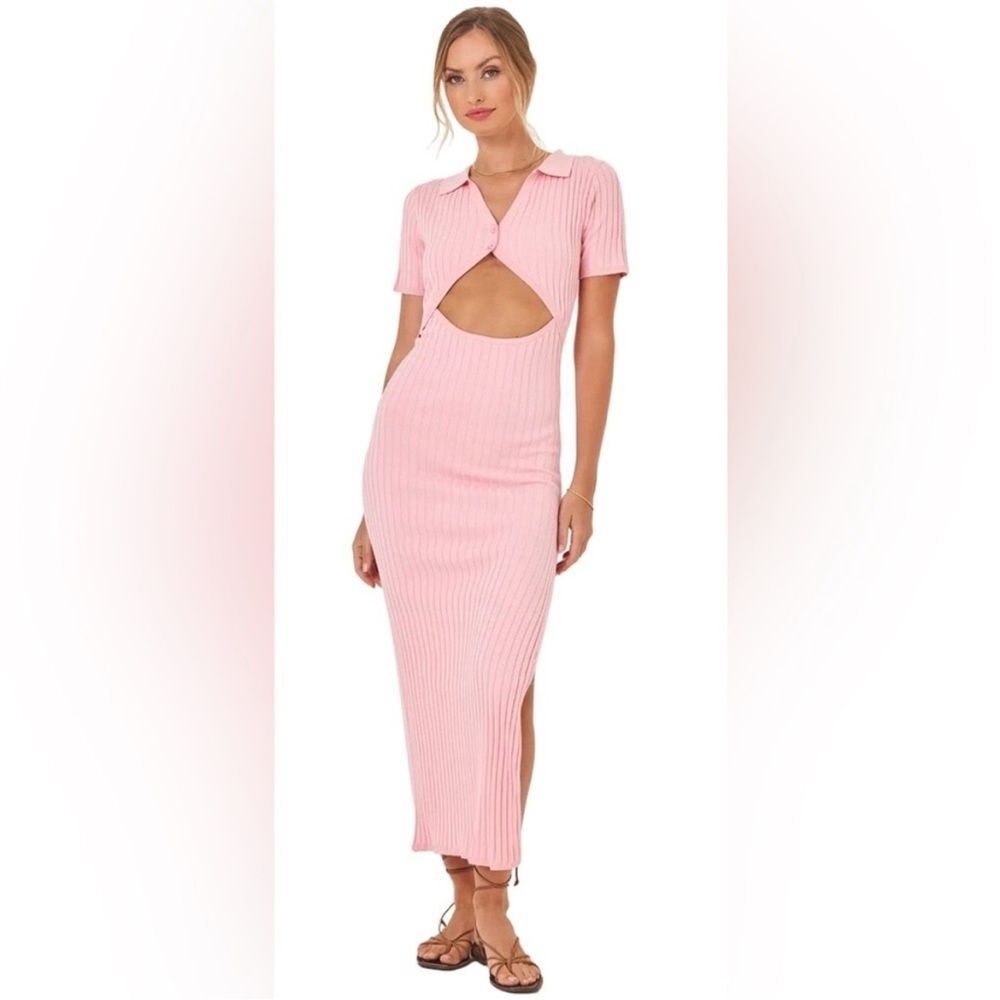 L*Space Lena Maxi Cutout Dress in Pink Size L NWT/New in Bag